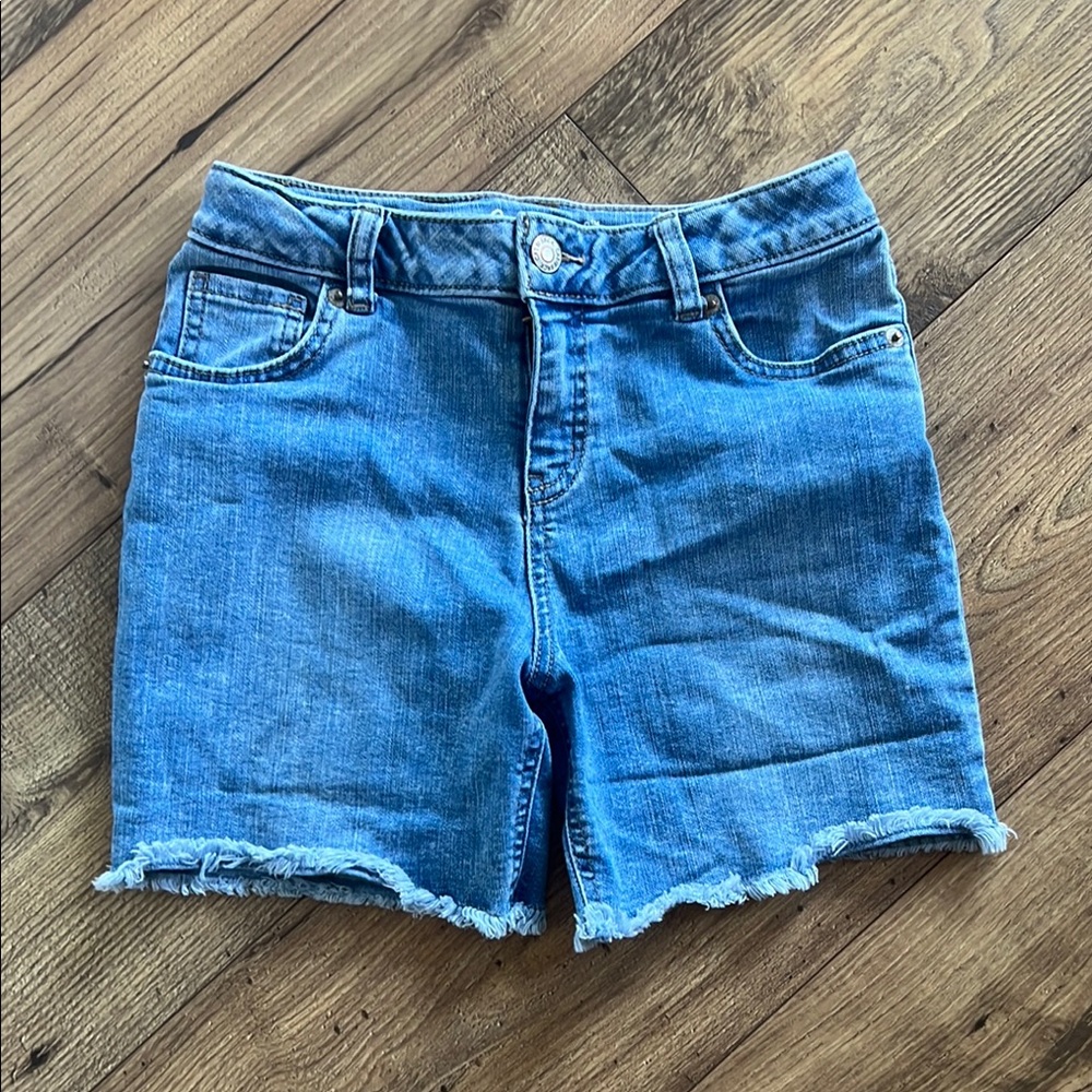 Girls Cut-off Jean Shorts, Size 10-12
